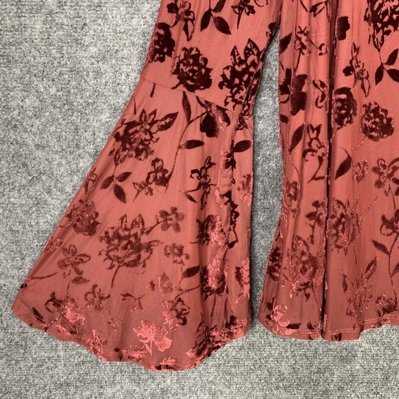 Knox Rose Off Shoulder Embossed Floral Top Women XXL Stretchy Bell Sleeve - Picture 4 of 9